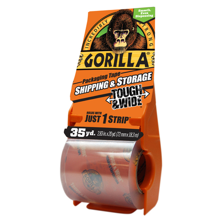 GORILLA GLUE 2.83" x 35 Yds Clear Gorilla Tape Shipping Tape 6045002
